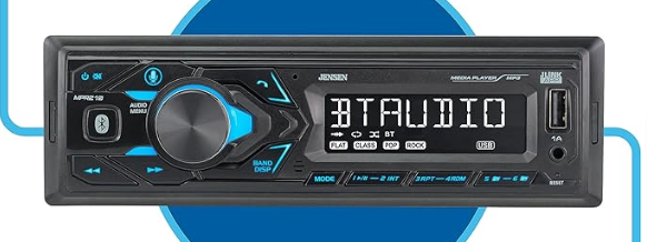 JENSEN MPR210 7 Character LCD Single DIN Car Stereo