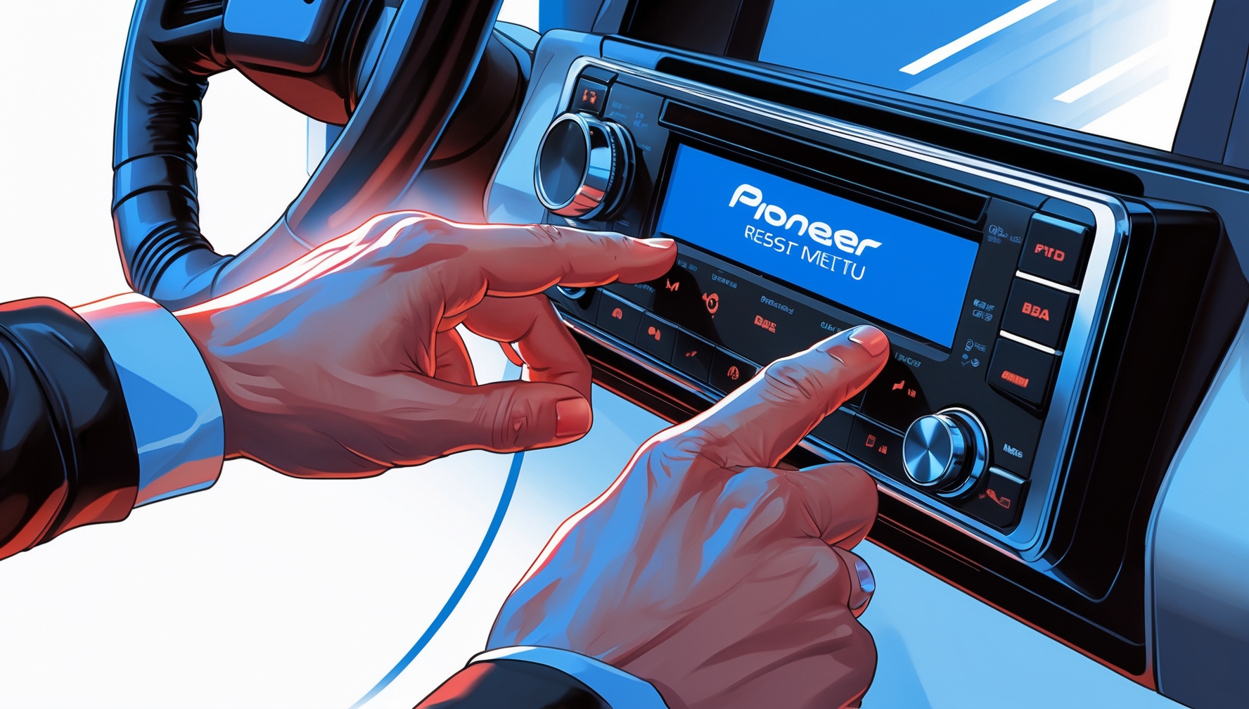 How do you reset a pioneer car stereo