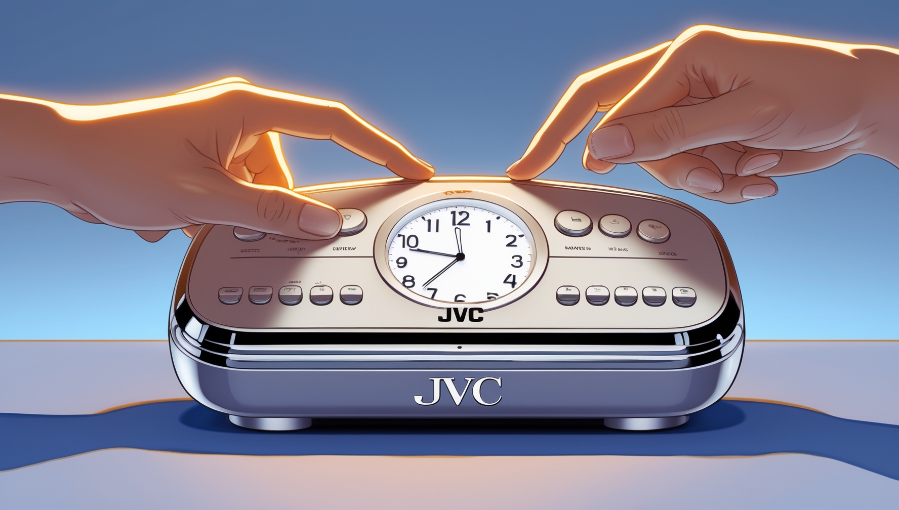 How do you set the clock on a jvc radio