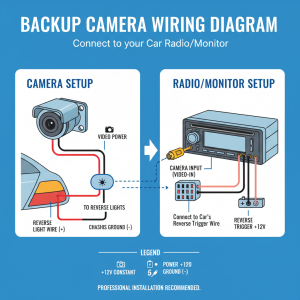 how to wire backup camera to radio