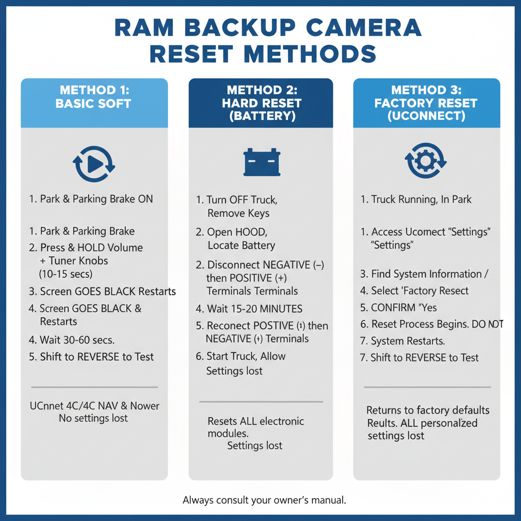 Reset of Ram Backup Camera