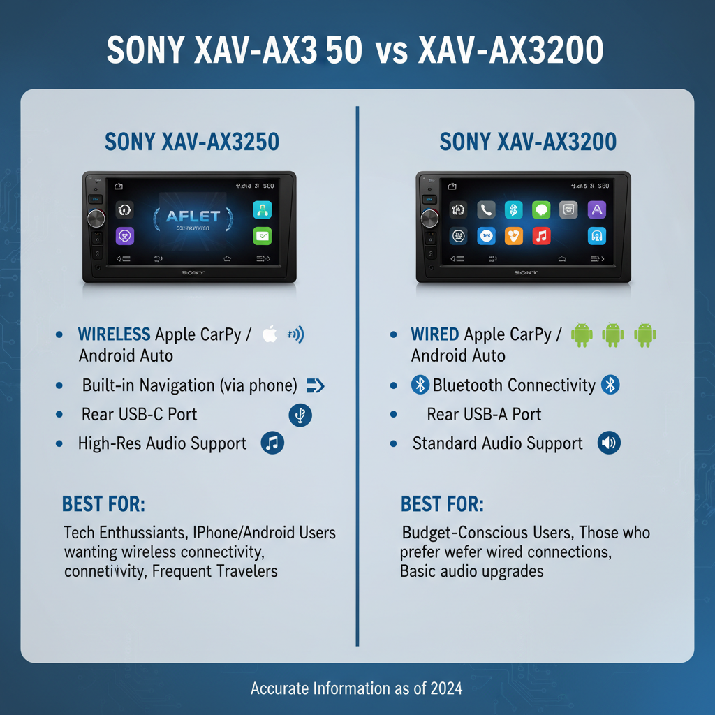 Sony XAV-AX3250 vs XAV-AX3200