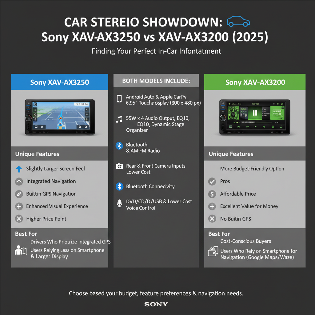 Sony XAV-AX3250 vs XAV-AX3200