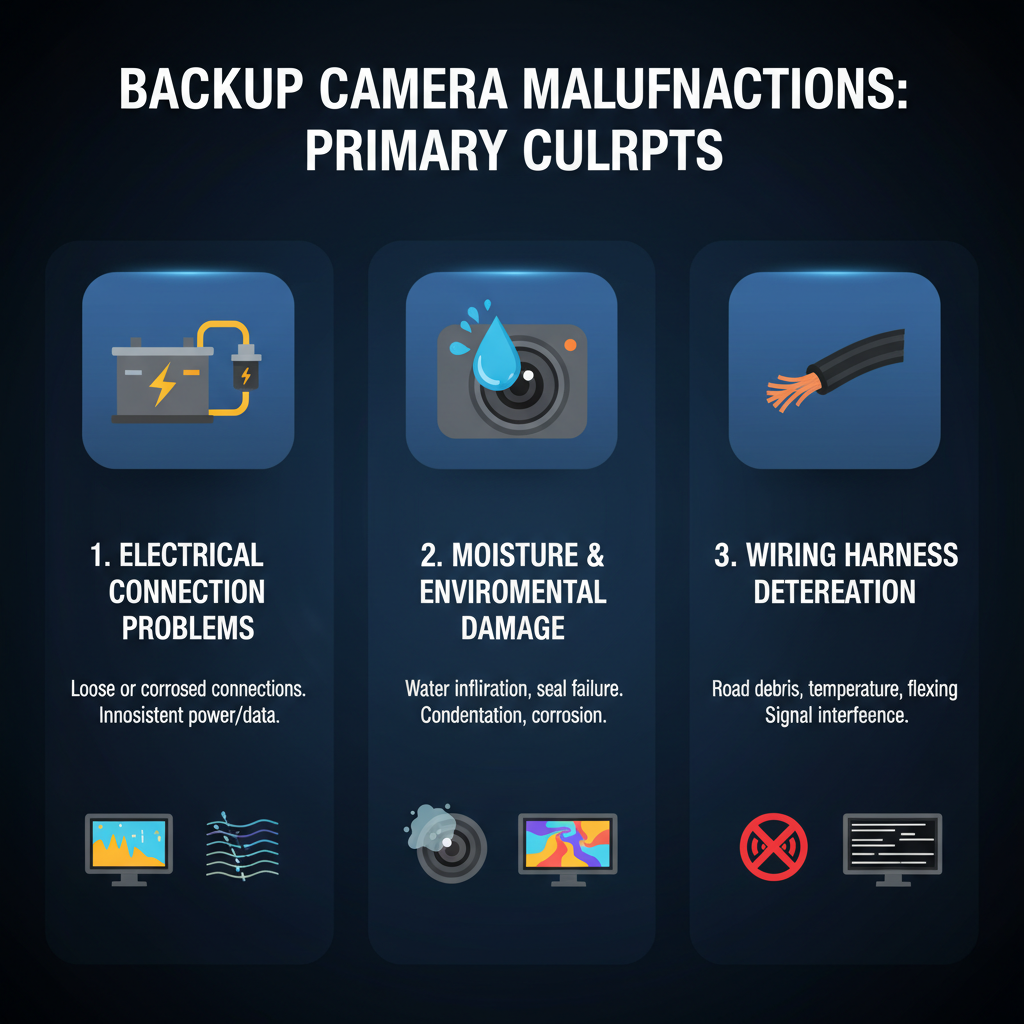 Backup camera glitches causes