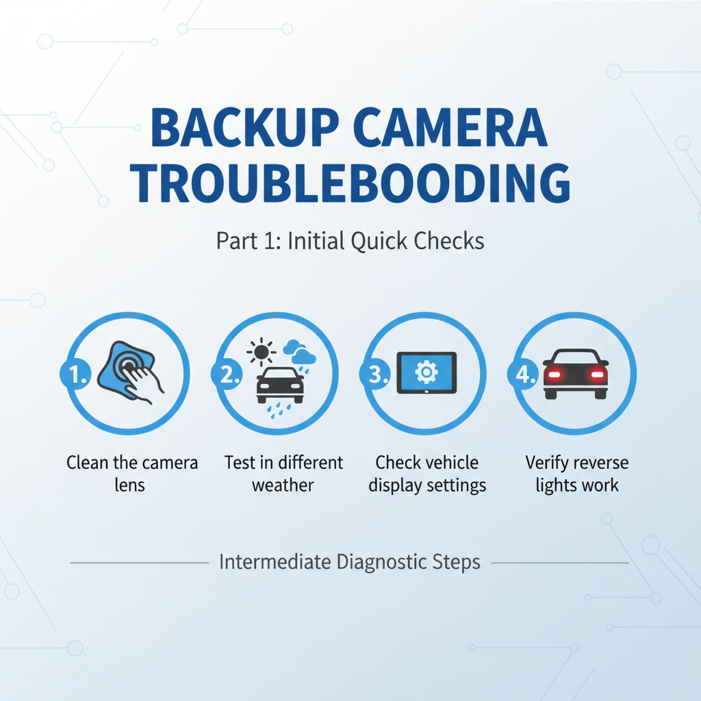 Step by step solution guide for backup camera glitches