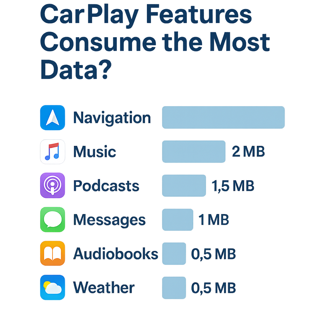 Which CarPlay Features Consume the Most Data