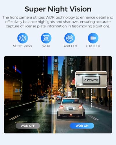 AZDOME M550 3 Channel Dash Cam