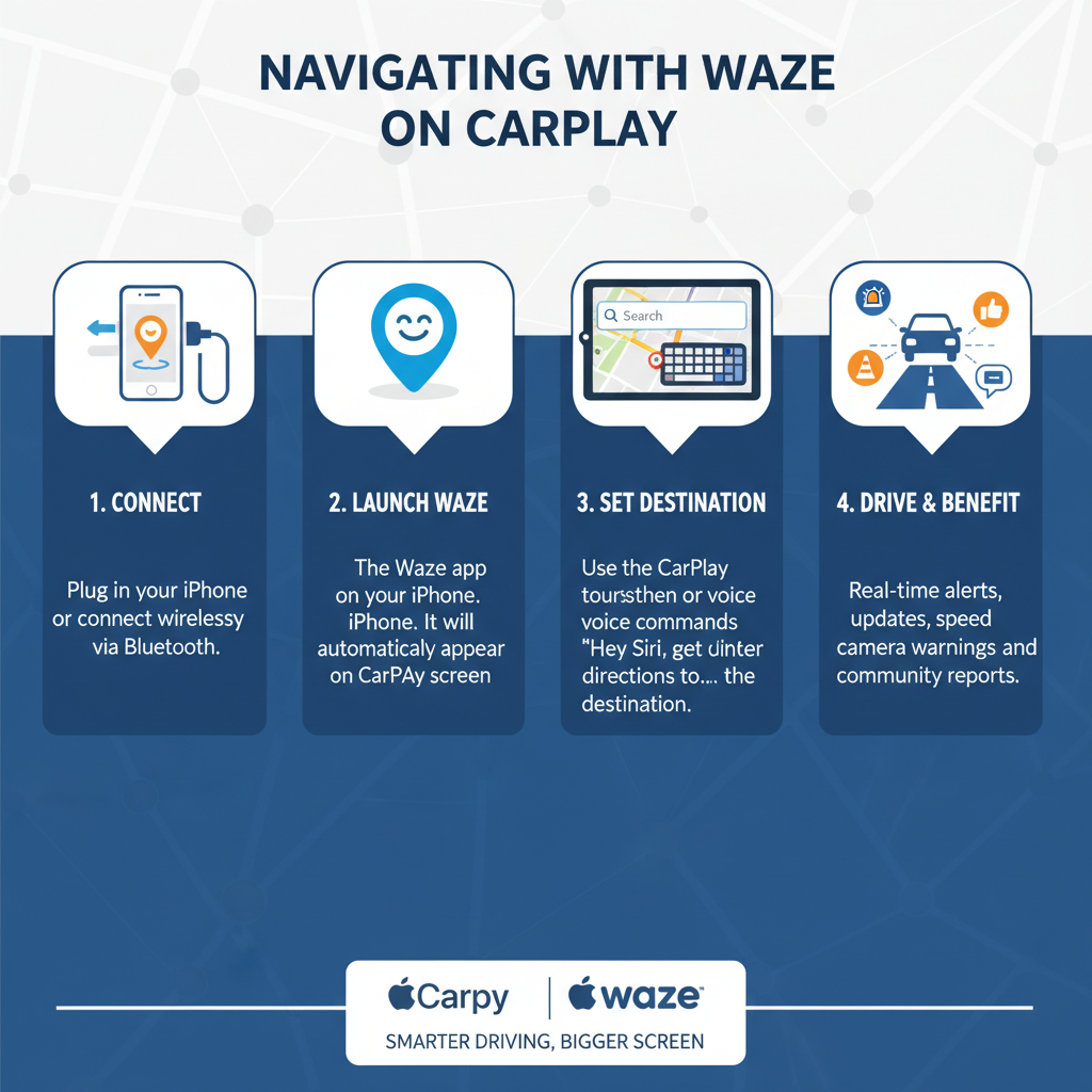 Navigating with Waze on CarPlay