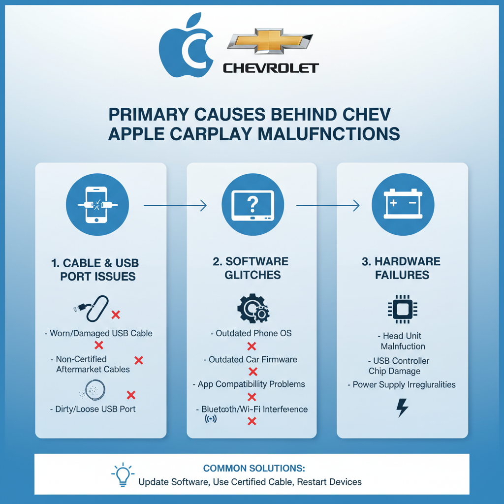 Primary Causes Behind Chevy Apple CarPlay Malfunctions