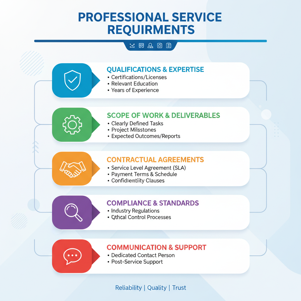 Professional Service Requirements