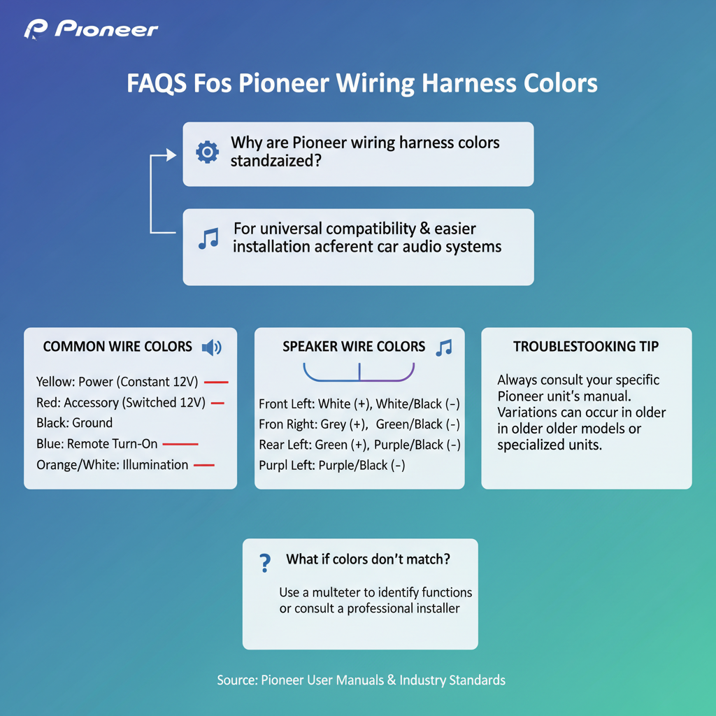 FAQs on Pioneer Wiring Harness Colors