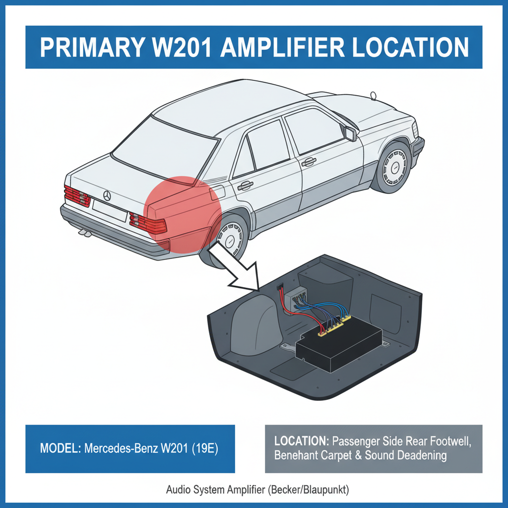 Primary W201 Amplifier Location