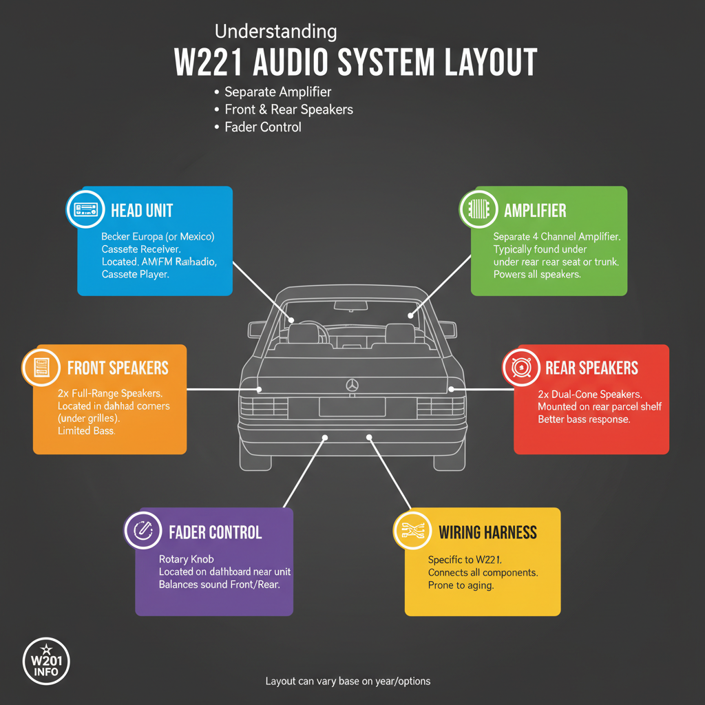 Understanding the W201 Audio System Layout