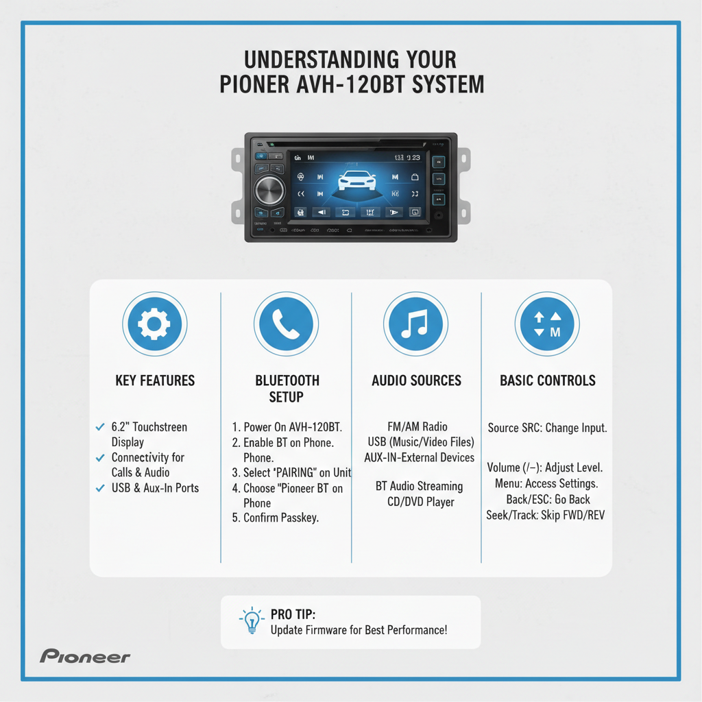 Understanding Your Pioneer AVH-120BT System