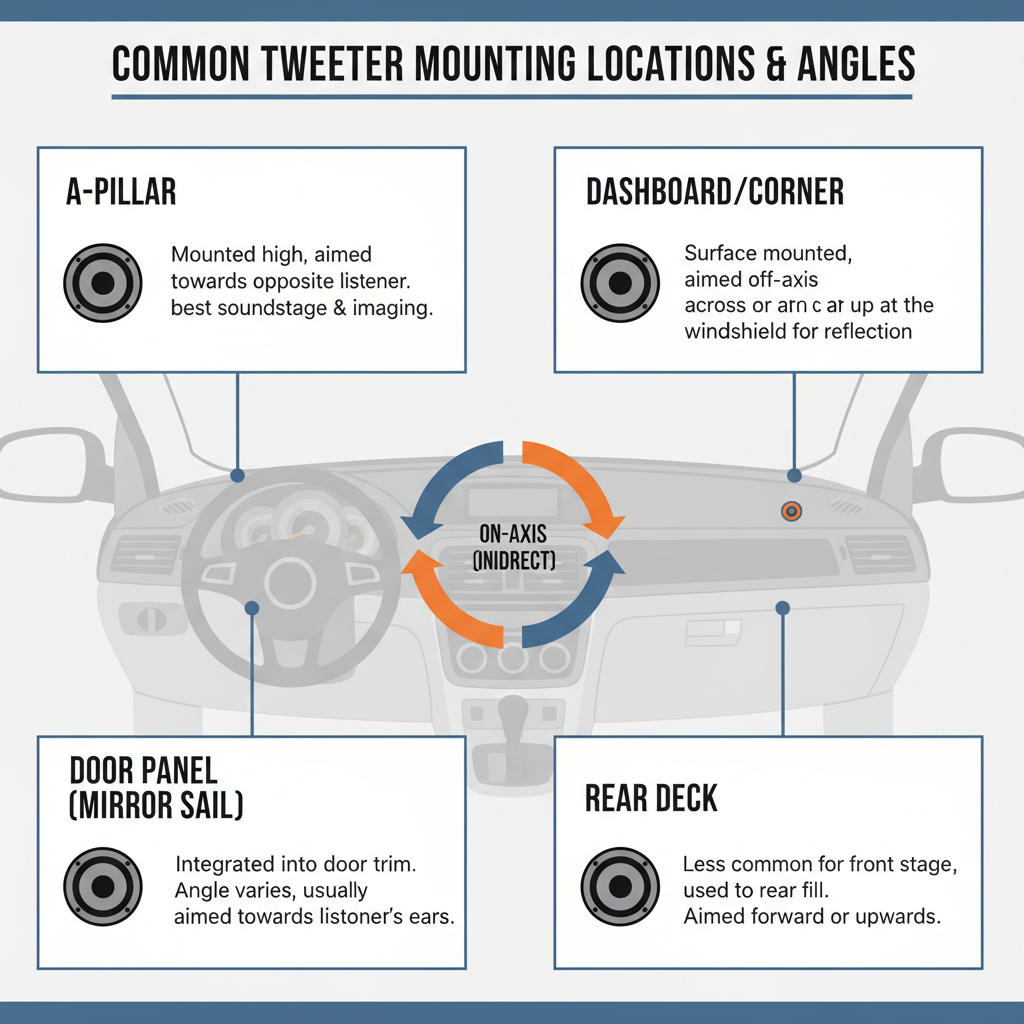 Common Tweeter Mounting Locations and Angles