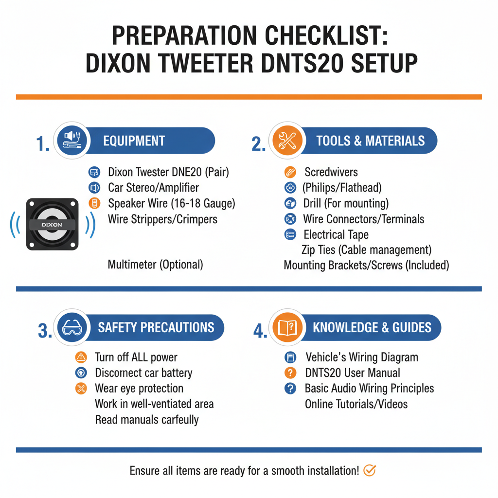 What You'll Need Before Starting To Connect Dixon Tweeter DNTS20