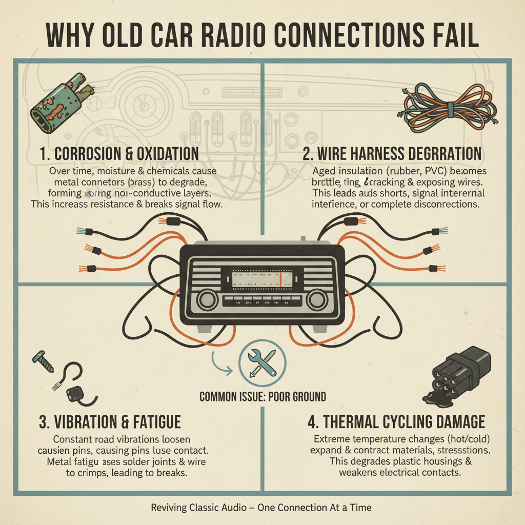 Why Old Car Radio Connections Fail
