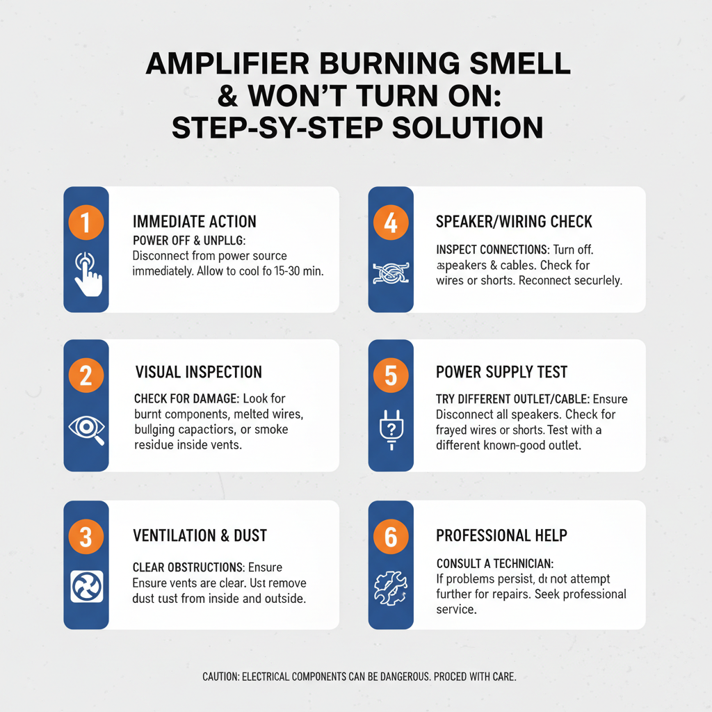 Amplifier Burning Smell and Won't Turn On