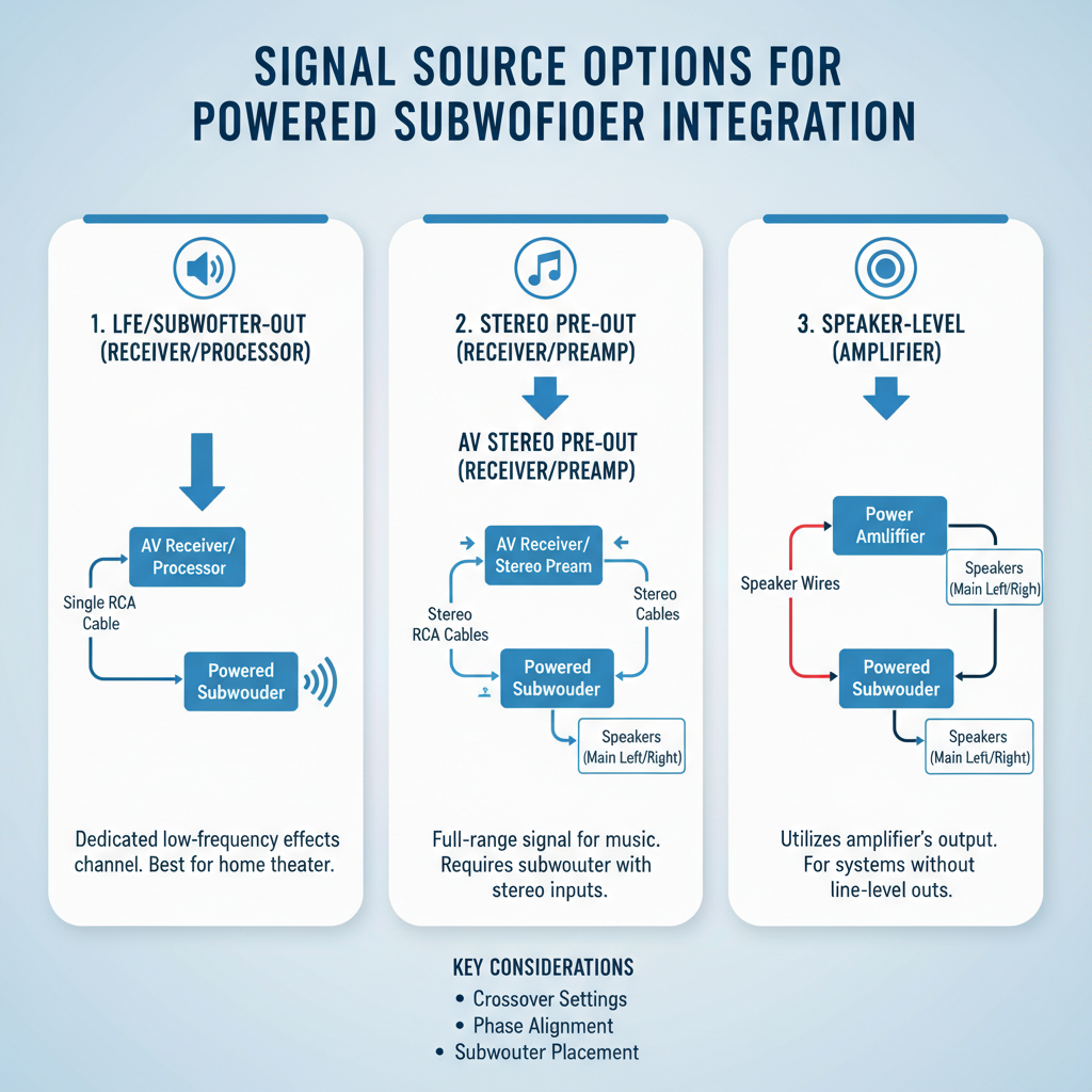 Signal Source Options for Powered Subwoofer Integration
