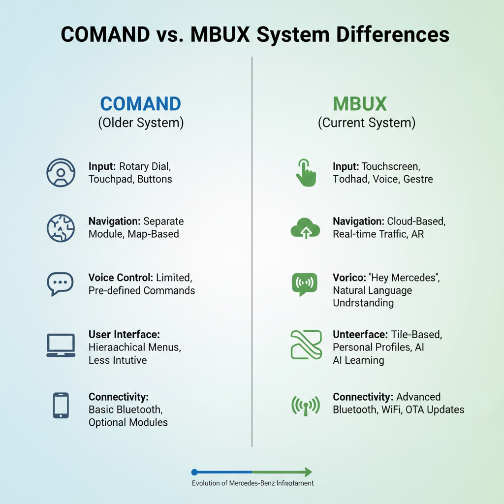 COMAND vs MBUX System Differences