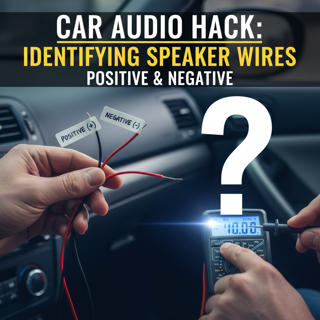 How to identify positive and negative speaker wires in car?