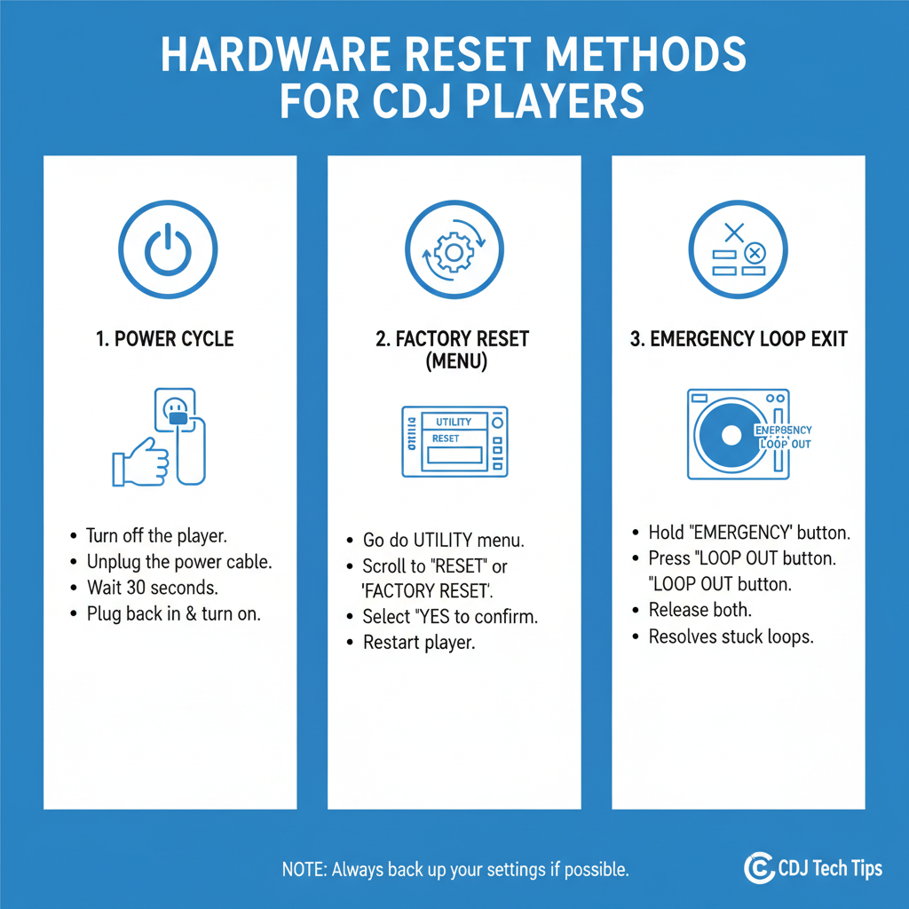 Hardware Reset Methods for CDJ Players