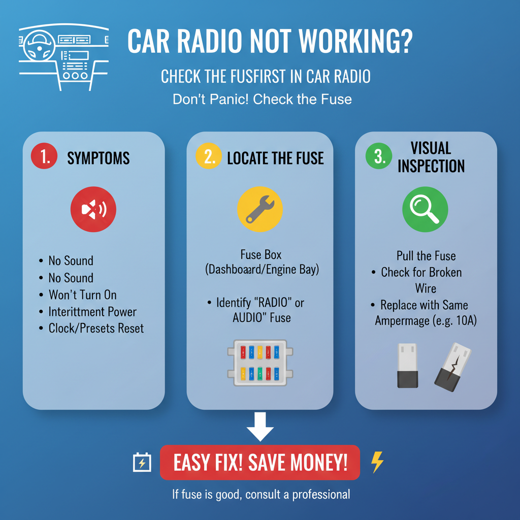 Check the Fuse First In car Radio