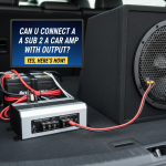 can u connect a sub 2 a car amp with output?