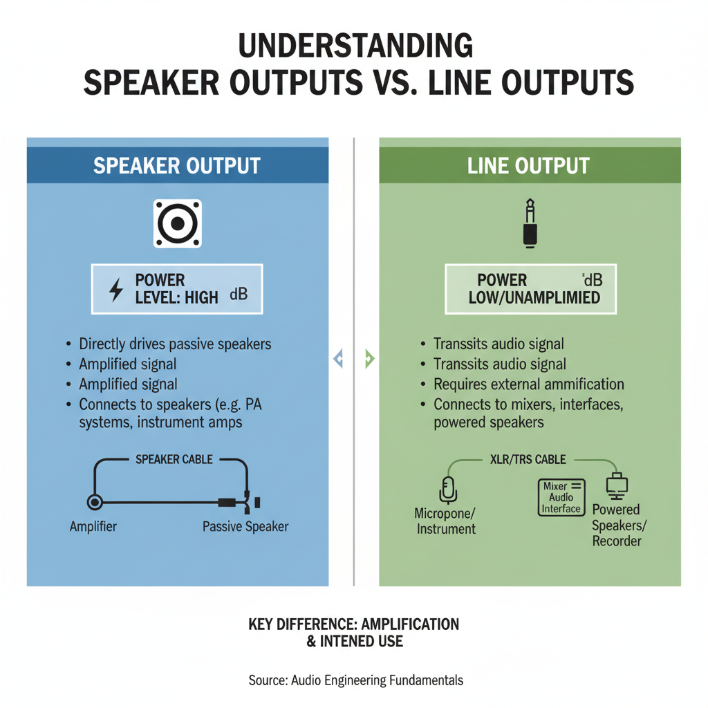 Understanding Speaker Outputs vs. Line Outputs