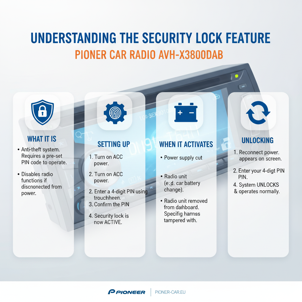 Understanding the Security Lock Feature of Pioneer Car Radio AVH-X3800DAB