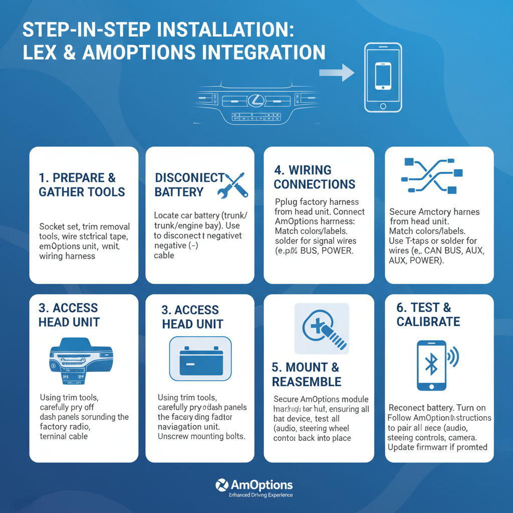 Step-by-Step Installation Process to Connect a Lexus RX to an Aftermarket AmOptions