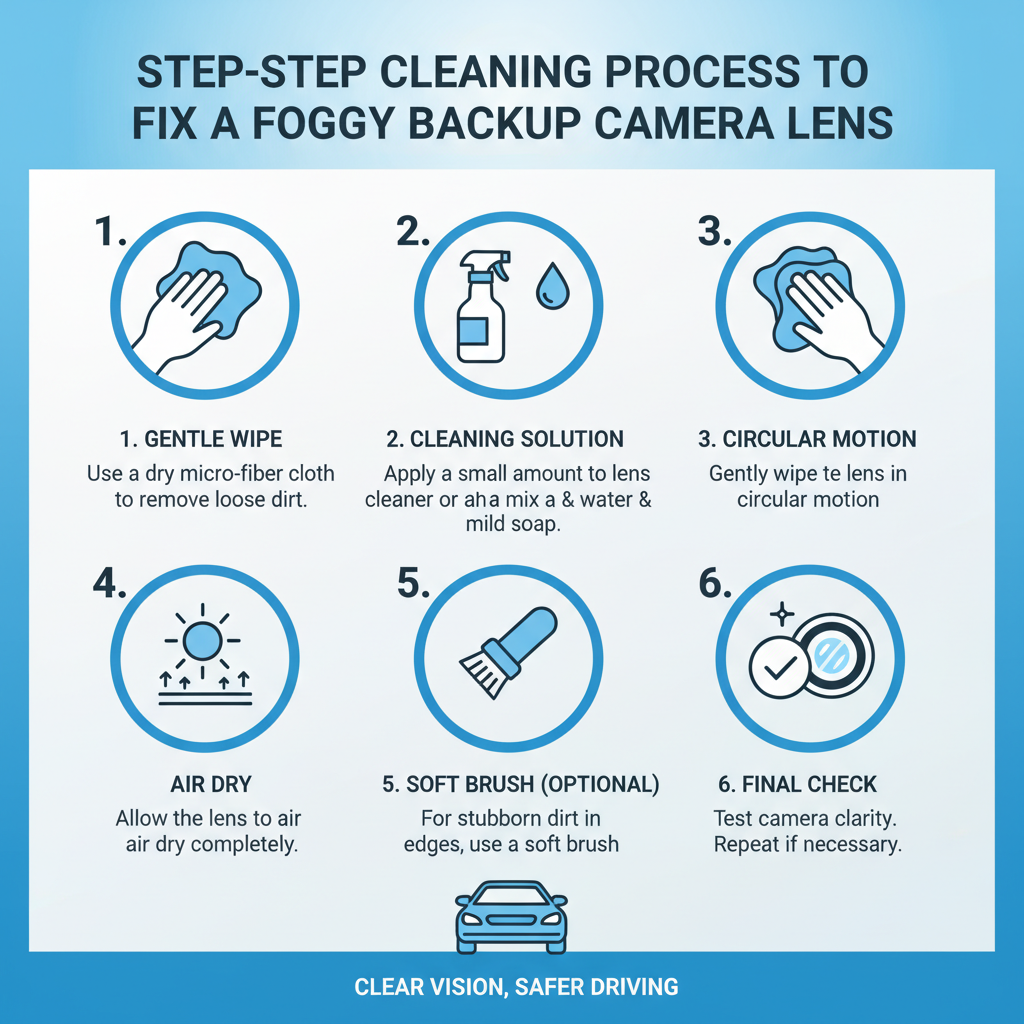 Step-by-Step Cleaning Process to Clean a Foggy Backup Camera Lens