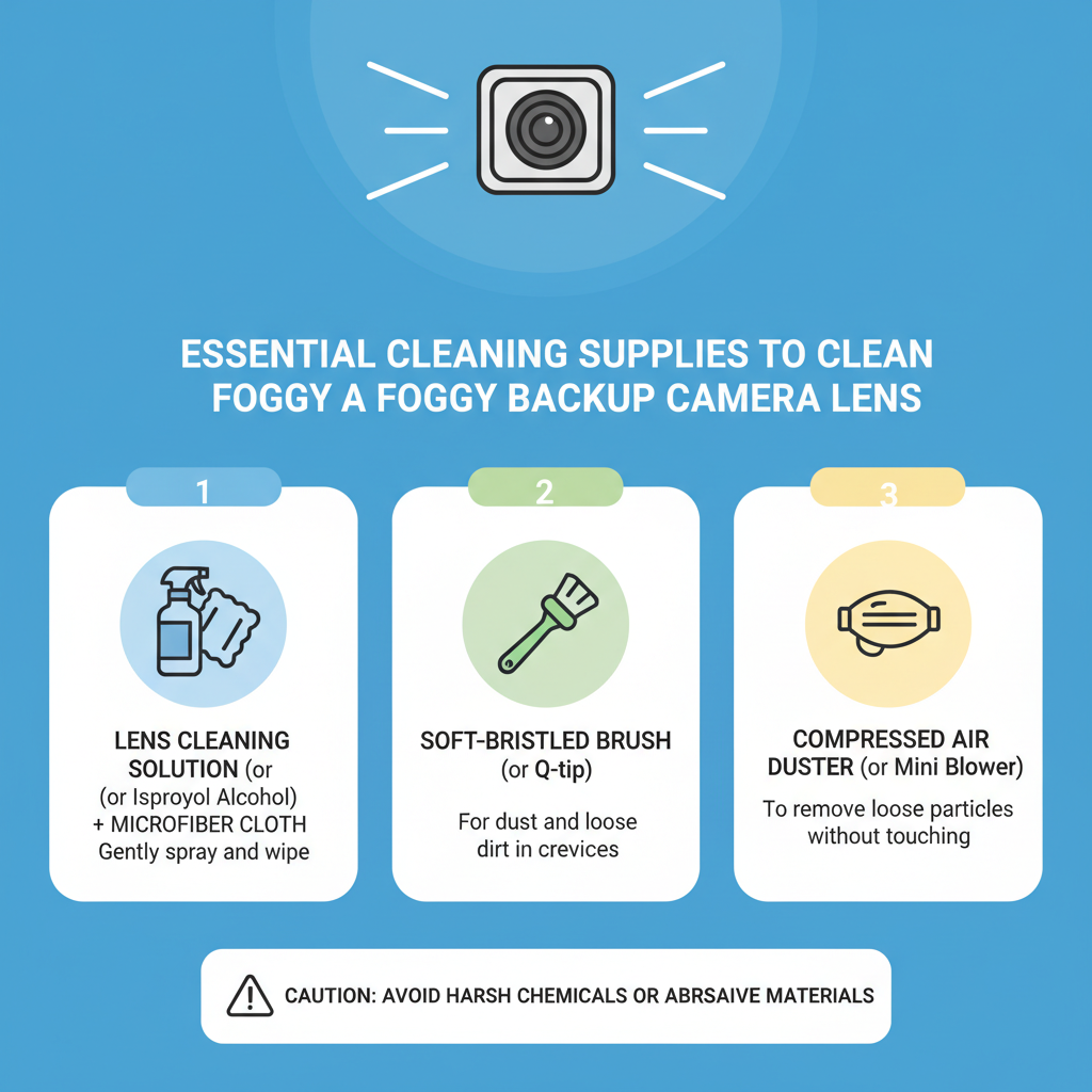 Essential Cleaning Supplies to Clean a Foggy Backup Camera Lens