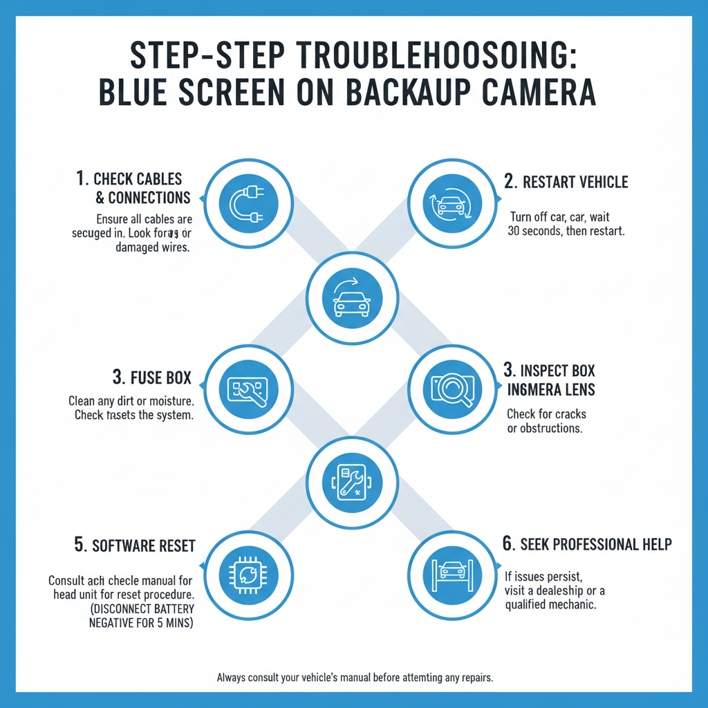Step-by-Step Troubleshooting Process To Fix Blue Screen on Backup Camera