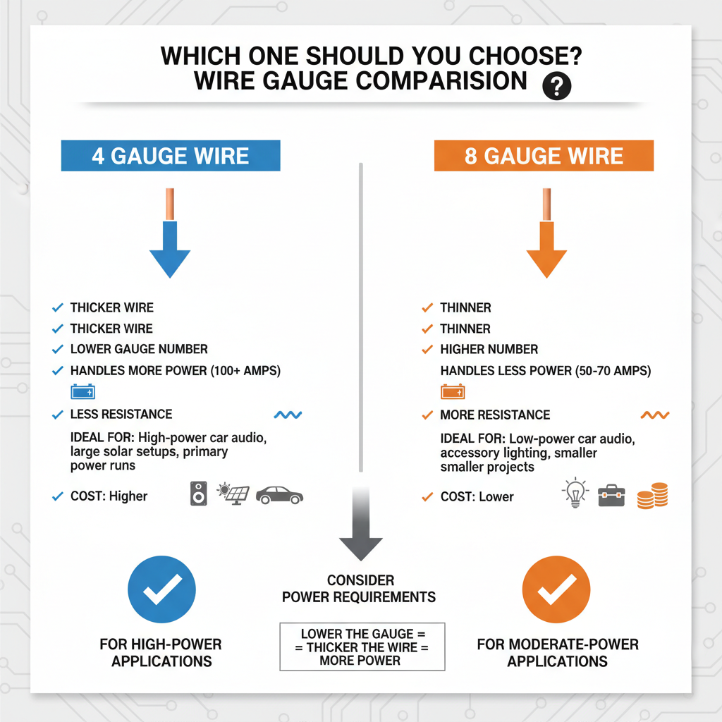 Which One Should You Choose between 4 Gauge and 8 Gauge Wire?