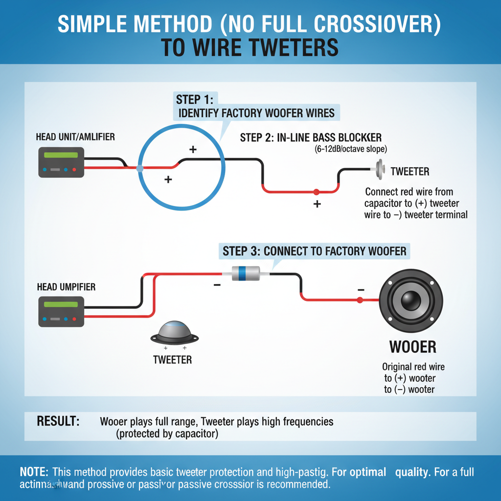 Simple Method (No Full Crossover) to Wire Tweeters