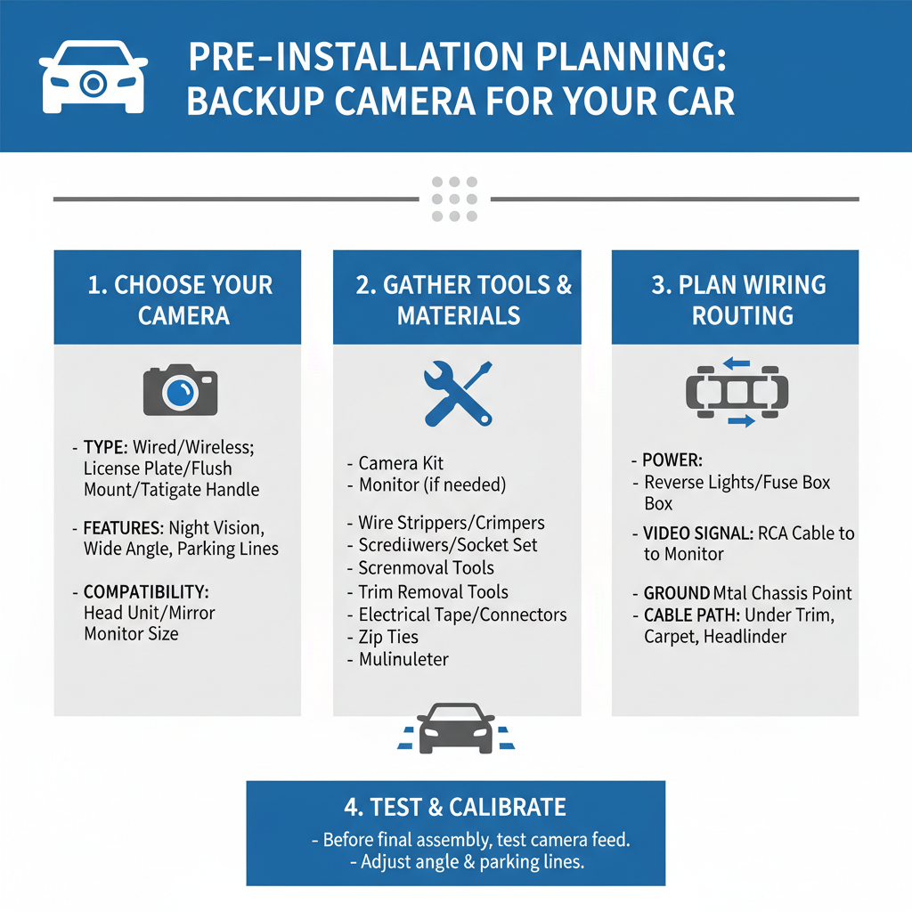 Pre-Installation Planning to Install a Backup Camera on Your Car
