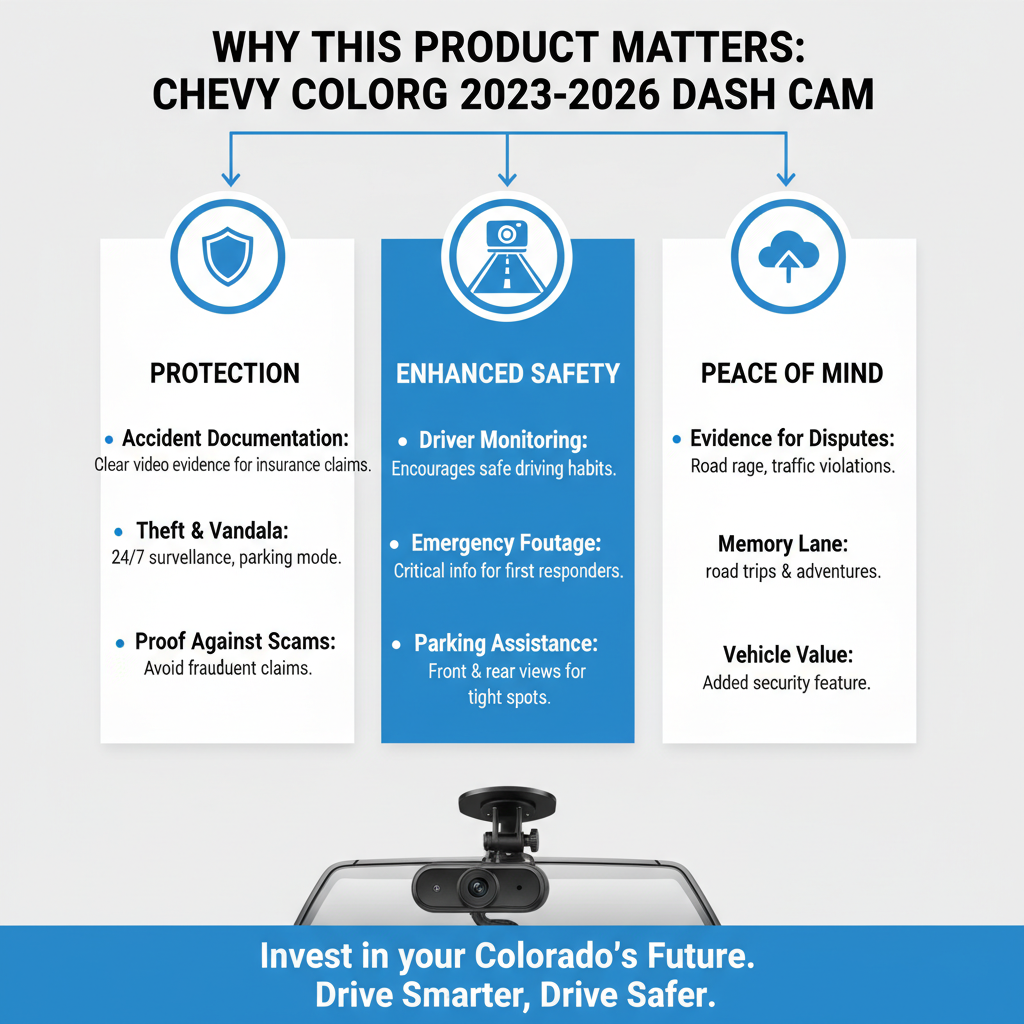 Why This Product Matters for Chevy Colorado 2023-2026 Dash Cam