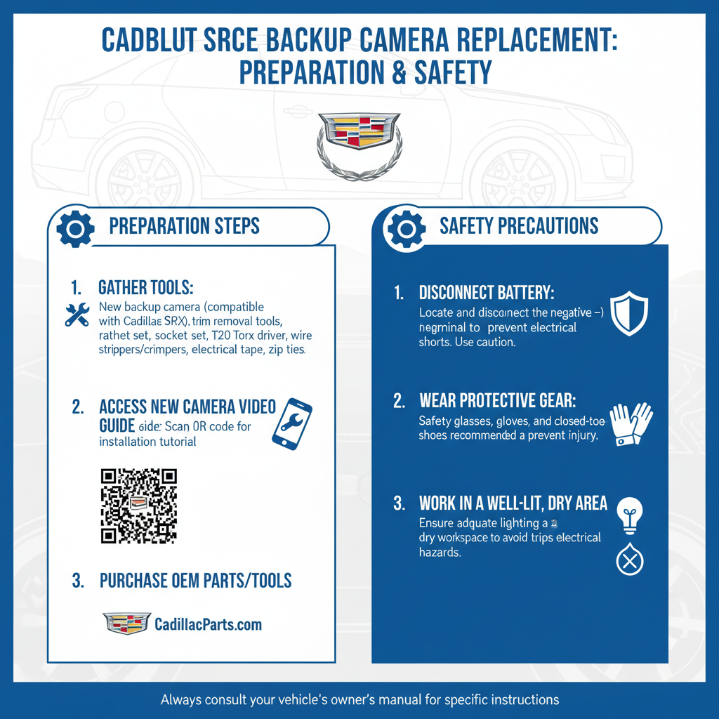 Preparation and Safety Steps to Replace a Cadillac SRX Backup Camera