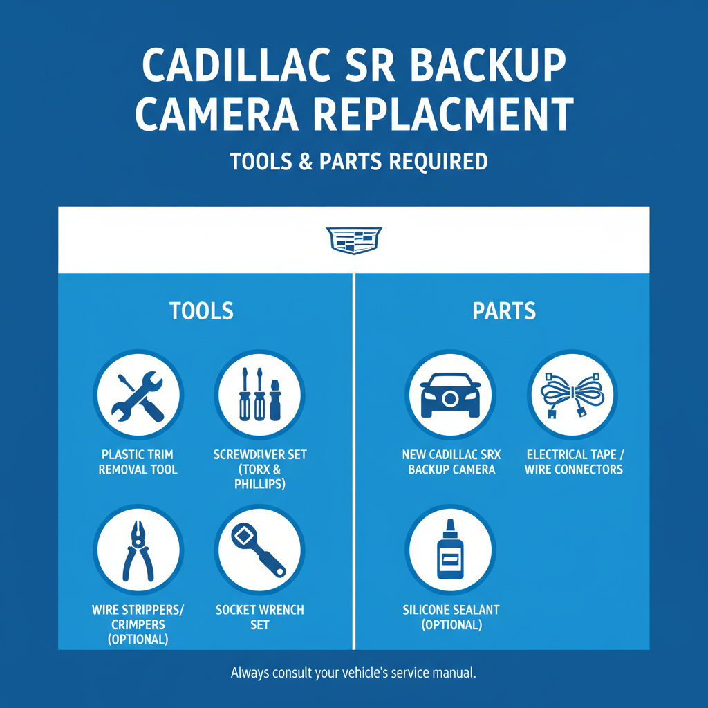 Tools and Parts Required to Replace a Cadillac SRX Backup Camera