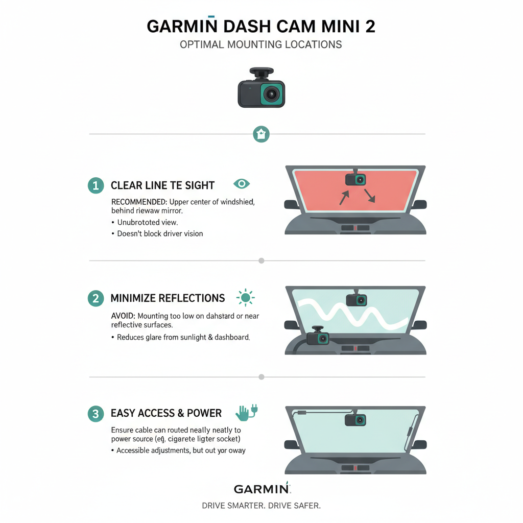 Choosing the Perfect Mounting Location to Install Garmin Dash Cam Mini 3