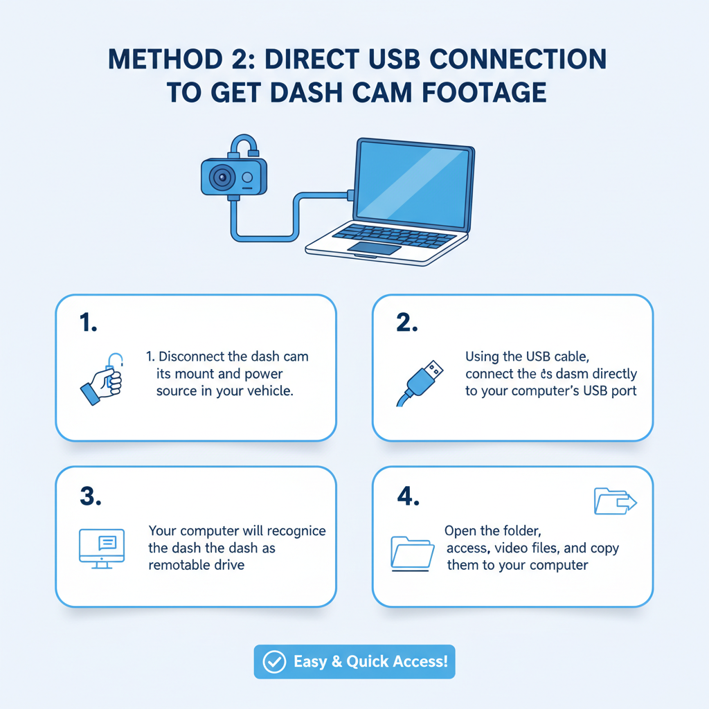 Method 2: Direct USB Connection to Get Dash Cam Footage